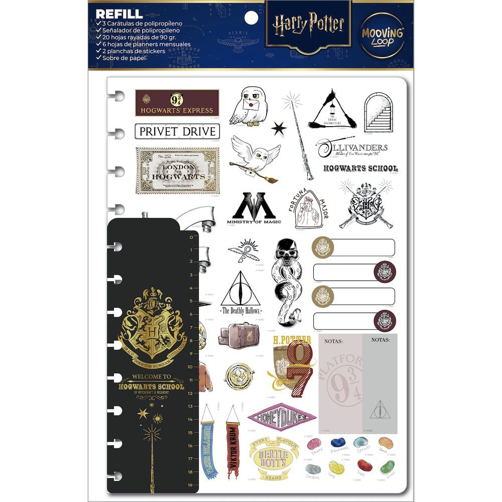 Set Recambio Hojas para Cuaderno de Discos A4 Harry Potter MOOVING PAPER Imagen principal del producto
