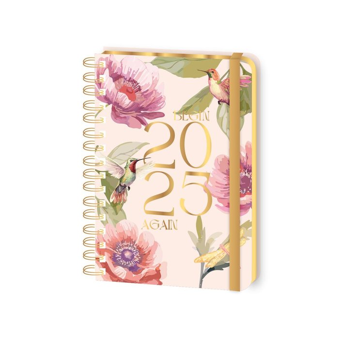 Agenda Anual Espiral Floral Gold Mooving Agendas Imagen principal del producto
