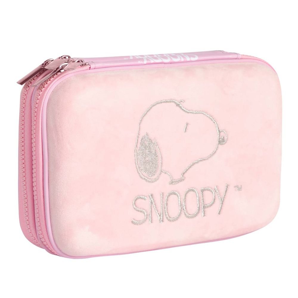 Portatodo rectangular dos cremalleras Snoopy Mooving Paper