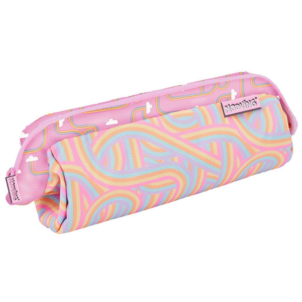 Portatodo Rectangular Boca Sapo Rainbow Mooving Paper 29 cm Rosa
