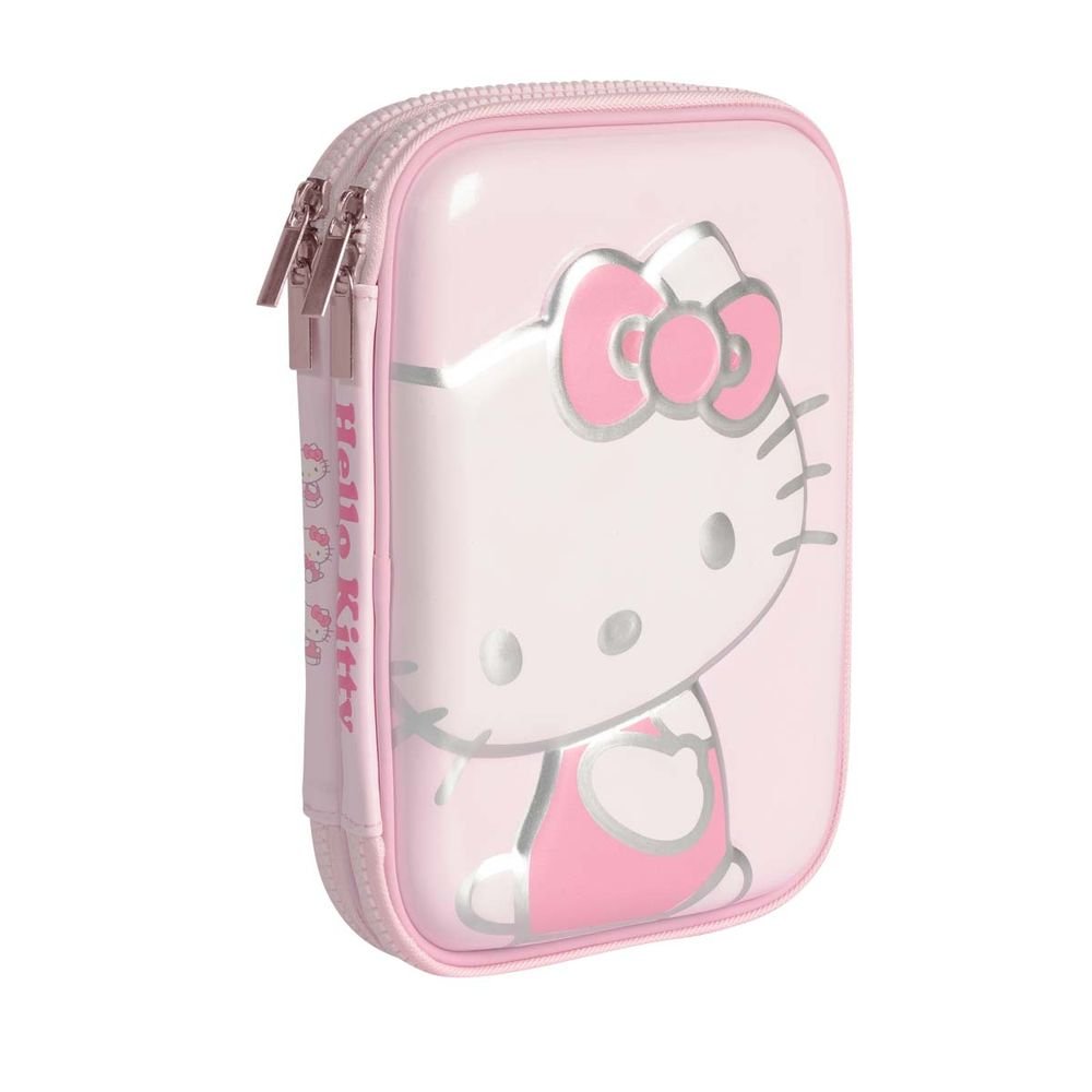 Portatodo Rectangular Dos Cremalleras Organizador Hello Kitt Marca Mooving Paper