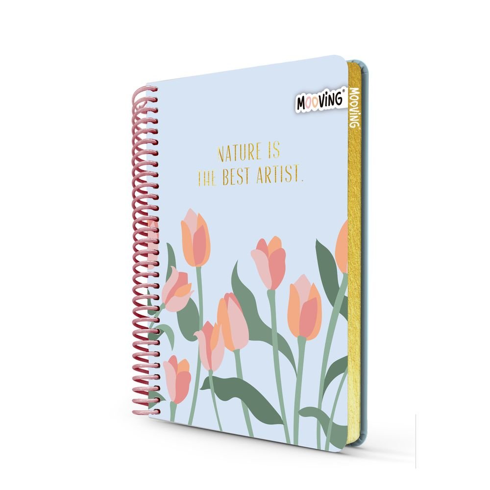 Cuaderno anillas A6 96h rayado Mooving Paper