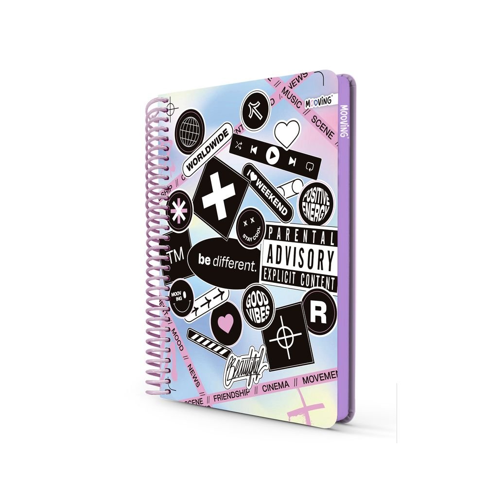 Cuaderno anillas A4 96h cuadros Mooving Paper