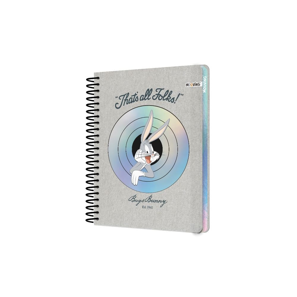 Cuaderno anillas A5 96h cuadros Looney Tunes