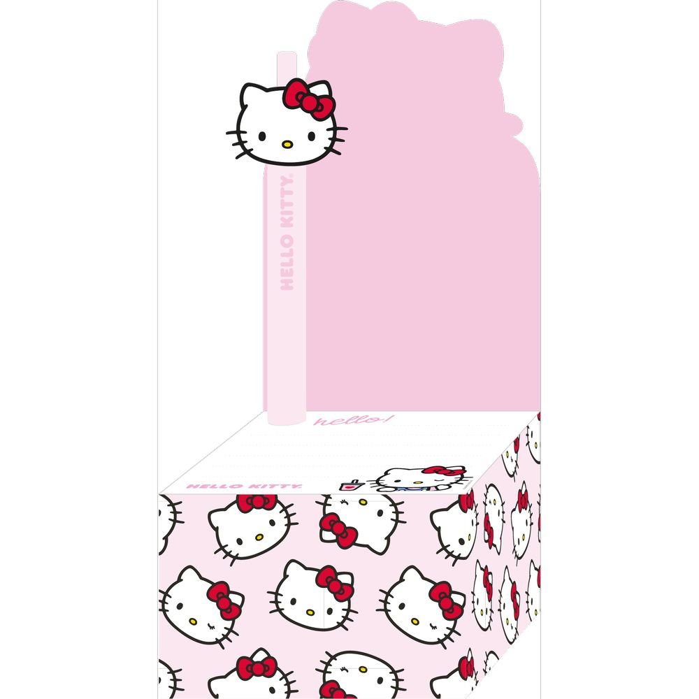 Bloque notas adhesivas con pen holder Hello Kitty