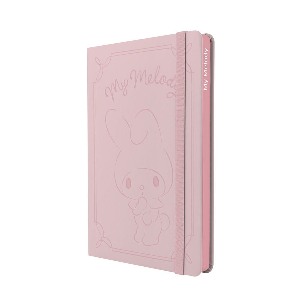 Cuaderno A5 Tapa Dura Rayado Canto Tintado Goma My Melody Mooving Paper Imagen principal del producto