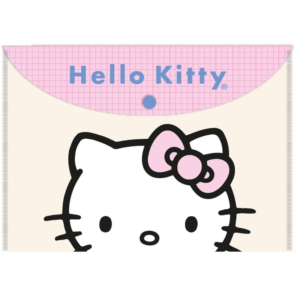 Sobre Portadocumentos con Botón A5 Hello Kitty, pack 10 uds.