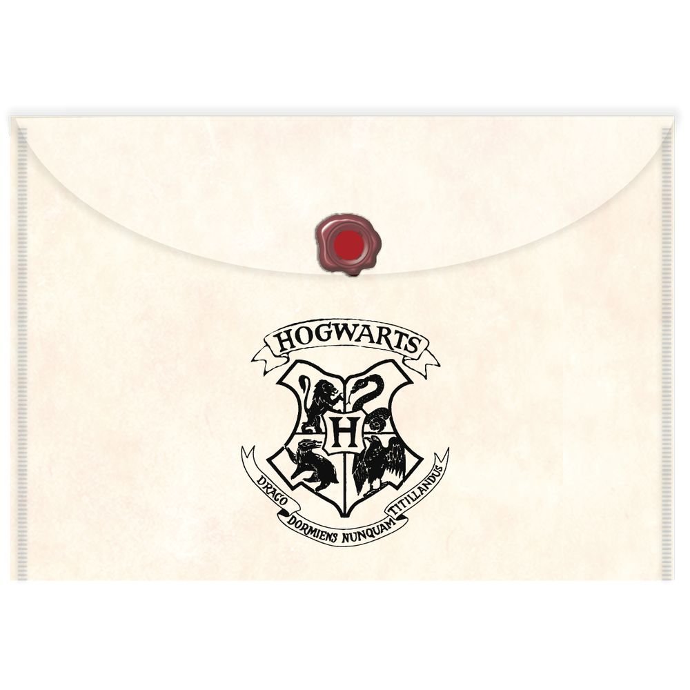 Sobre portadocumentos con botón A4 Harry Potter, pack de 10