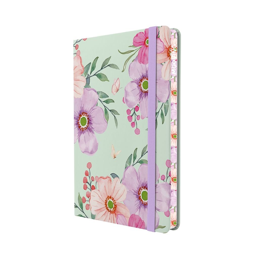 Cuaderno A5 Garden rayado con goma Mooving Paper