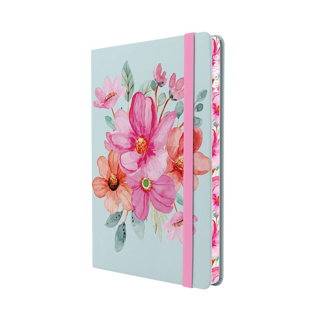 Cuaderno A5 Garden rayado con goma Mooving Paper