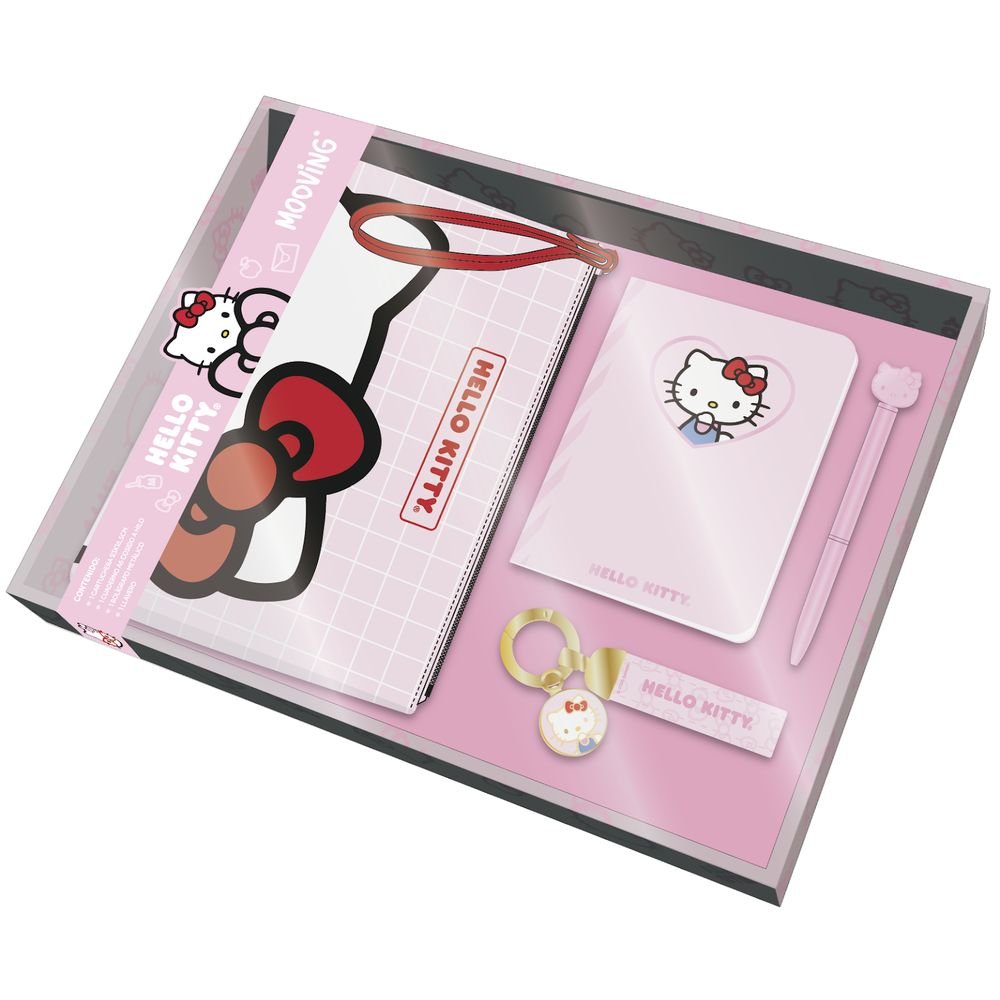 Set regalo premium Hello Kitty - Cartuchera, cuaderno y bolí