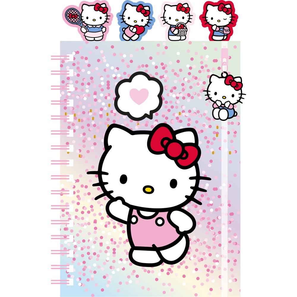 Cuaderno A5 Proyect Notebook Hello Kitty con separadores