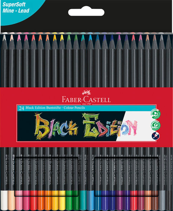 LAPIZ FABER CASTELL BLACK EDITION 24 COLORES SURTIDOS | 1 UNIDADES | (FABER CASTELL) Imagen principal del producto
