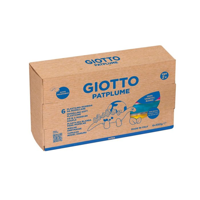 PLASTILINA GIOTTO PATPLUME 350 GRAMOS 6 COLORES PRIMARIOS | 1 UNIDADES | (GIOTTO) Imagen principal del producto