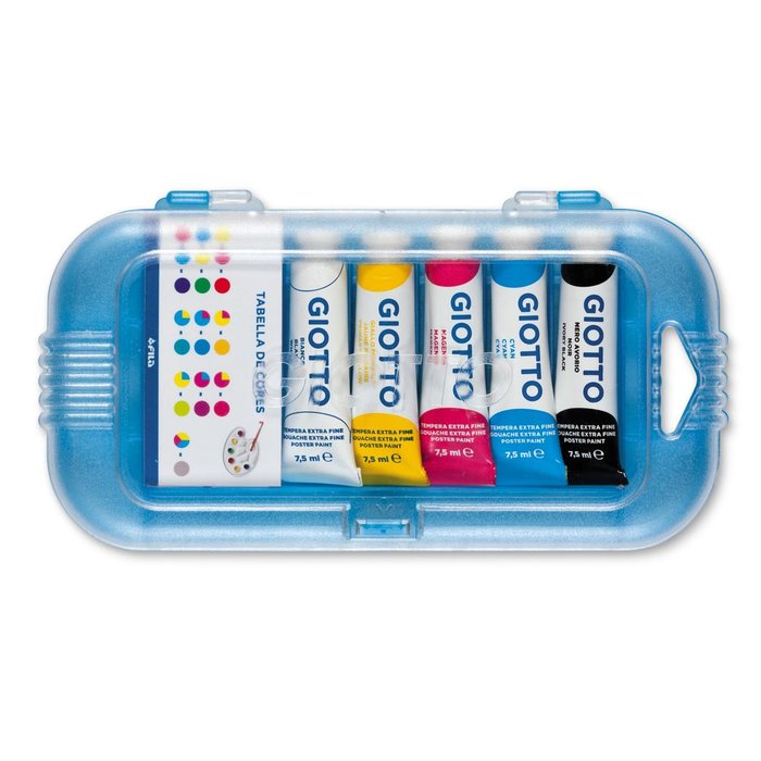 TEMPERA GIOTTO TUBO 7,5 ML 5 COLORES SURTIDOS | 1 UNIDADES | (GIOTTO) Imagen principal del producto