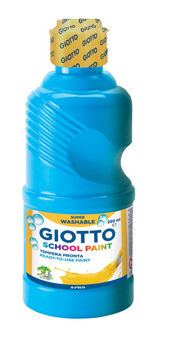 TEMPERA LIQUIDA 250ML GIOTTO LAVABLE AZUL CYAN | 1 UNIDADES | (FILA) Imagen principal del producto