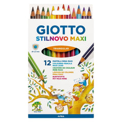 LAPIZ GIOTTO STILNOVO MAXI 12 COLORES SURTIDOS | 1 UNIDADES | (GIOTTO)