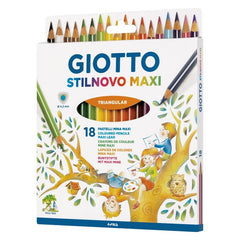 LAPIZ GIOTTO STILNOVO MAXI 18 COLORES SURTIDOS | 1 UNIDADES | (GIOTTO)
