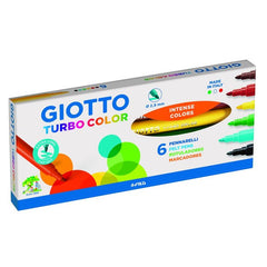 Rotulador Giotto C/6 Col Turbo Color | Fila | Pack 10 Unidades