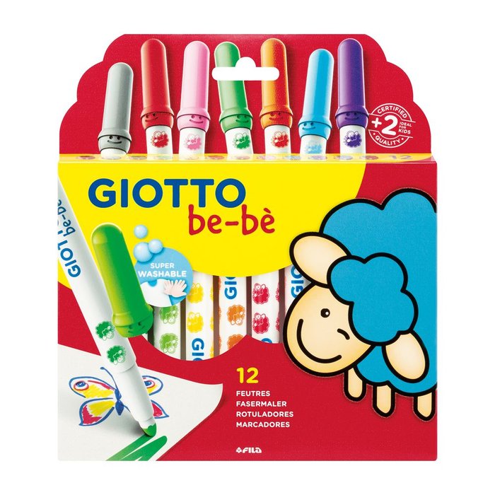Rotulador Giotto Bebe 12 Colores Surtidos | Giotto Bebe | Pack 1 Unidades Imagen principal del producto