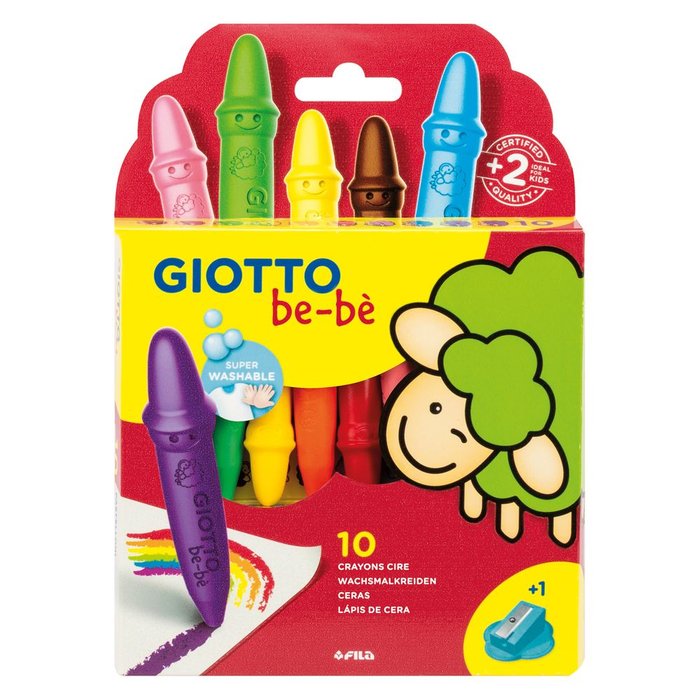 CERAS GIOTTO BEBE ESTUCHE 10 UD + SACAPUNTAS | 1 UNIDADES | (GIOTTO BEBE)