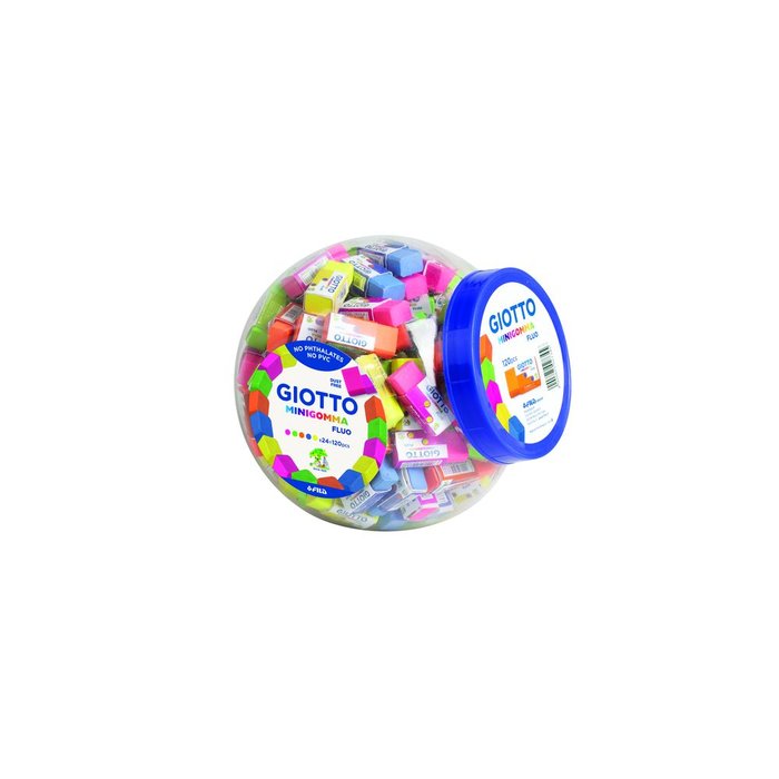 Bombonera 120 gomas de borrar giotto fluo Imagen principal del producto