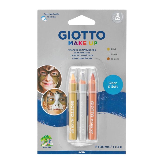 MAQUILLAJE LAPIZ GIOTTO COLORES METALIZADOS BLISTER 3 UDS | 1 UNIDADES | (GIOTTO)