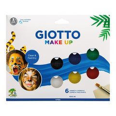 MAQUILLAJE GIOTTO 5 ML 6 COLORES CLASICOS + PINCEL + ESPONJ | 1 UNIDADES | (GIOTTO)