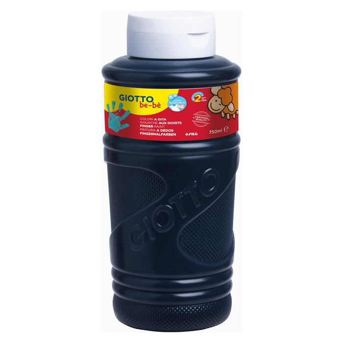 Bote Pintura Dedos Giotto 750ml Negro Imagen principal del producto