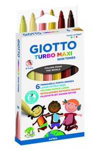 Rotuladores escolares Giotto Turbo Maxi Skin Tones para dibujo Imagen principal del producto