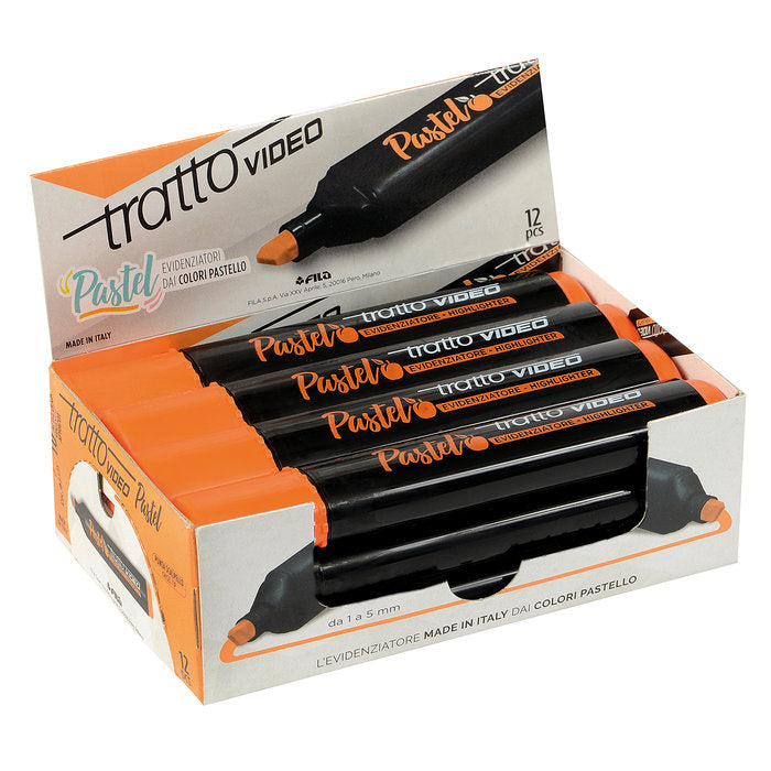 Marcadores fluorescentes naranja Albaricoque Tratto Pack 12 DAS
