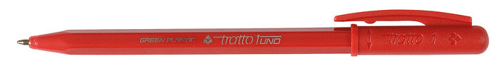 Bolígrafos Tratto Uno Rojo Punta 1 mm Recycled DAS Pack 50