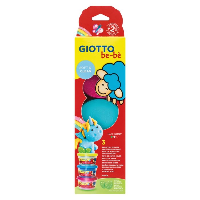 PASTA GIOTTO BEBE BIOGLITTER 100 GRAMOS 3 COLORES SURTIDOS | GIOTTO BEBE | 1 UNIDAD | 8000825044137 Imagen principal del producto