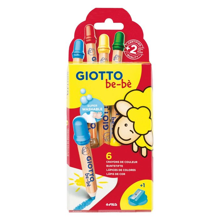 LAPIZ GIOTTO BEBE SUPER ESTUCHE 6 UD + SACAPUNTAS | 6 UNIDADES | (MAIMERI) Imagen principal del producto