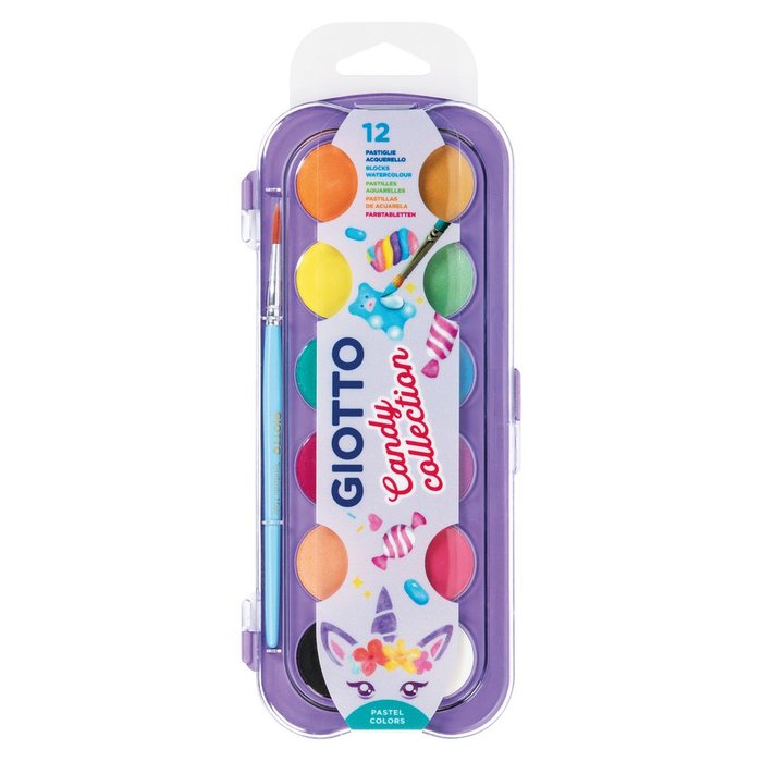 Estuche plástico 12 acuarelas Giotto Candy Collection Imagen principal del producto