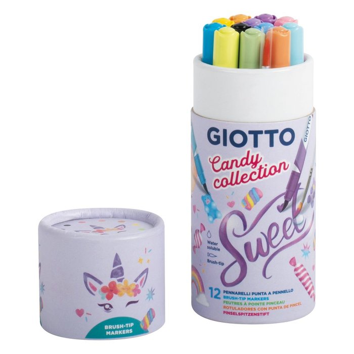 Giotto Rotulador Turbo Soft Brush Candy Collection 12 Uds | Giotto | Pack 1 Unidades Imagen principal del producto
