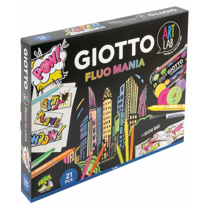 Giotto Art Lab Fluo Mania Pack de 12 rotuladores fluorescentes Imagen principal del producto