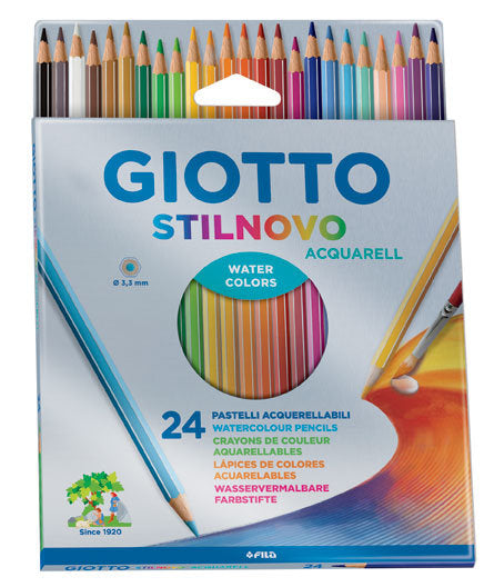 LAPIZ ACUARELA GIOTTO STYLNOVO 24 COLORES SURTIDOS | 1 UNIDADES | (FILA)