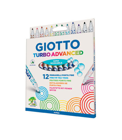 Estuche 12 Rotuladores TurboColor Advanced Giotto