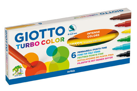 Estuche 6 Rotuladores Giotto Turbocolor Imagen principal del producto