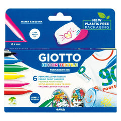 Rotulador Giotto C/6 Textile Color Surtidos | Fila | Pack 1 Unidades