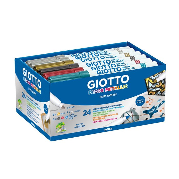 Caja 24 rotuladores Giotto Decor Metallic Imagen principal del producto