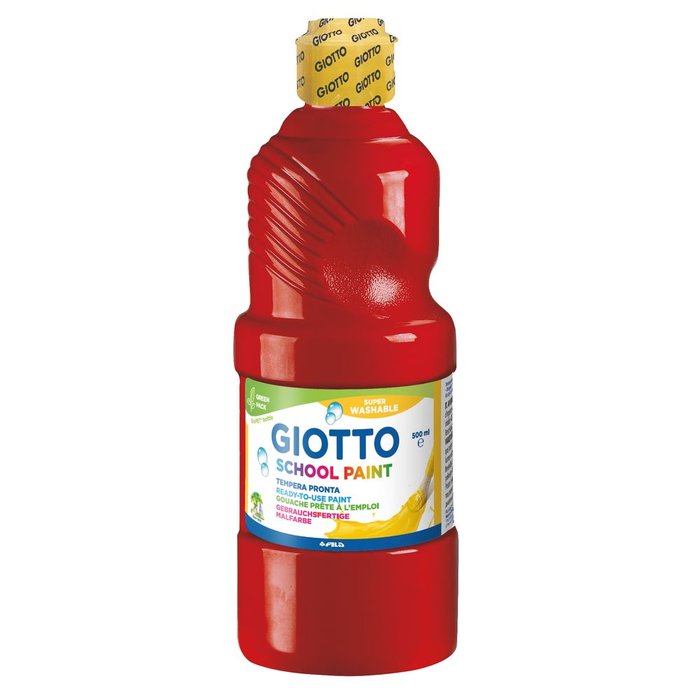 Tempera líquida roja 500 ml Giotto lavable Imagen principal del producto