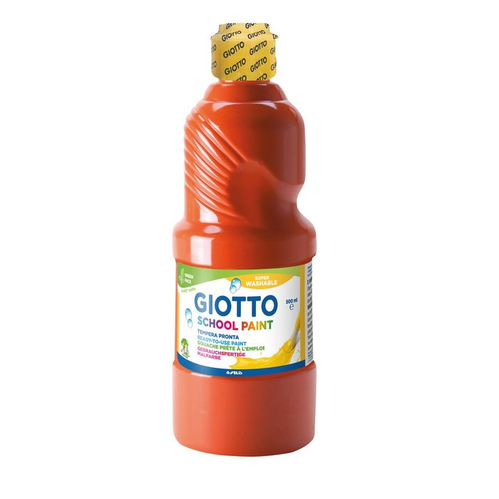 Bote témpera escolar Giotto 500ml rojo escarlata