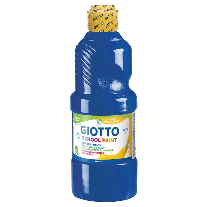 Bote témpera escolar Giotto 500ml azul ultramar Imagen principal del producto
