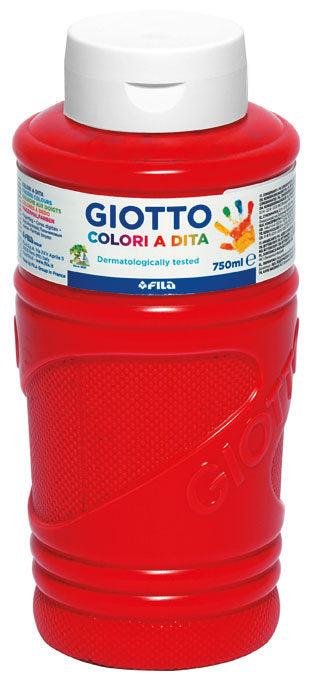 Bote Pintura Dedos Giotto 750ml Rojo