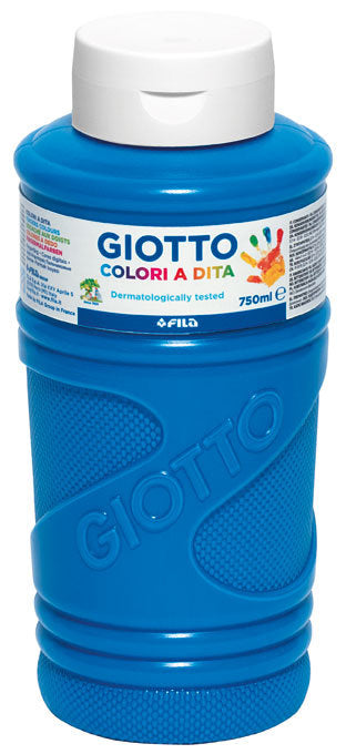 Bote Pintura Dedos Giotto 750ml Azul Cyan Imagen principal del producto