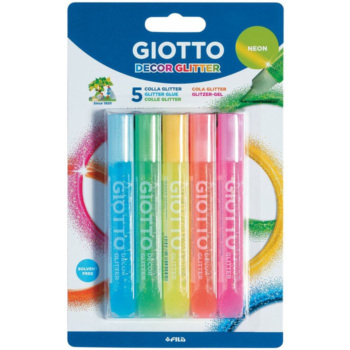 Pegamento con purpurina neón Giotto 10,5 ml para manualidades creativas Imagen principal del producto
