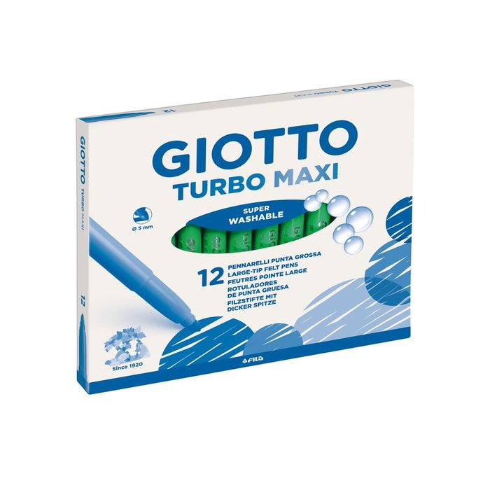 Rotulador Giotto Turbo Maxi Verde Claro | Giotto | Pack 12 Unidades Imagen principal del producto