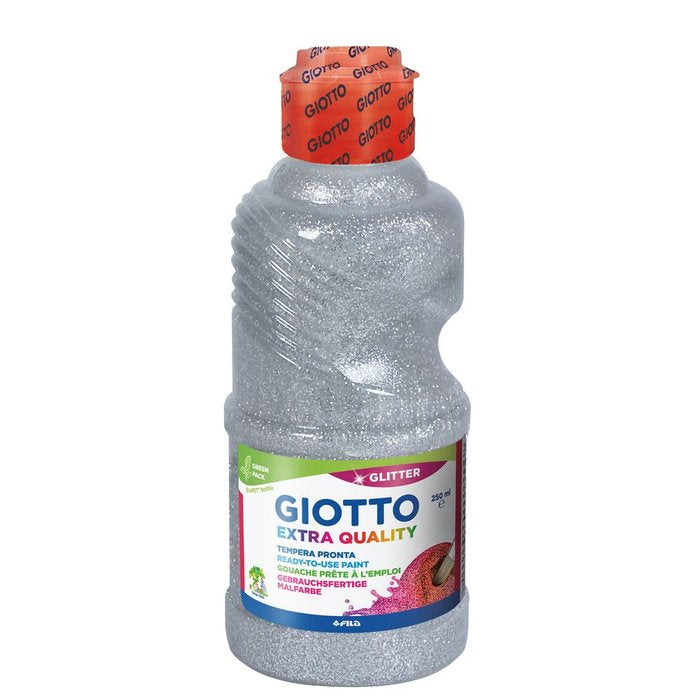 TEMPERA GIOTTO 250ML GLITTER PLATA | 1 UNIDADES | (FILA)
